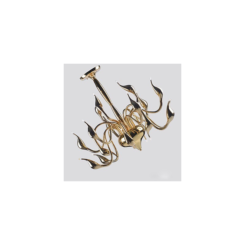 Lampadario moderno 18 luci G4 oro