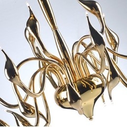 Lampadario moderno 18 luci G4 oro