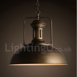Lampada a sospensione vintage in metallo stile country Black Country