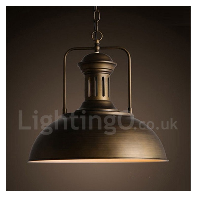 Lampada a sospensione vintage in metallo stile country Black Country