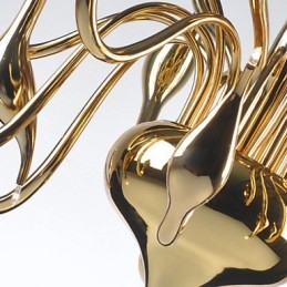Lampadario moderno 18 luci G4 oro