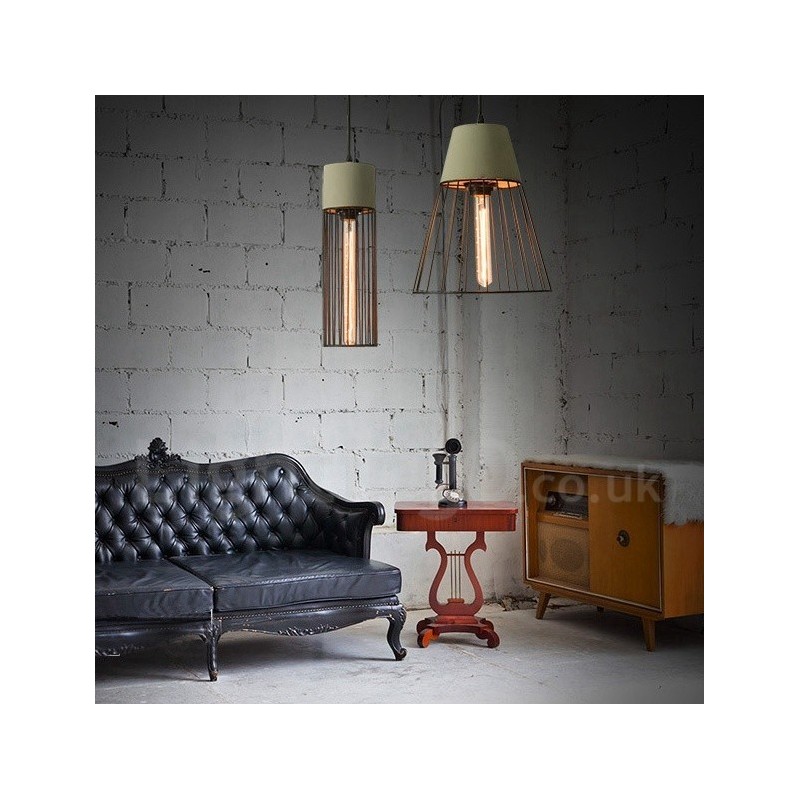 1 lampada a sospensione in metallo e cemento leggero 260×260 mm