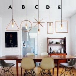 Lampada a sospensione rustica in legno 1 luce