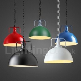 Lampada a sospensione vintage in metallo multicolore