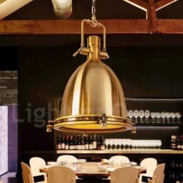 Lampada a sospensione vintage in metallo
