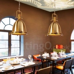 Lampada a sospensione vintage in metallo