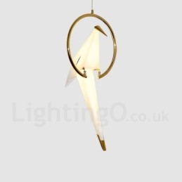 Lampada a sospensione contemporanea Paper Crane 1 luce 82x36 cm