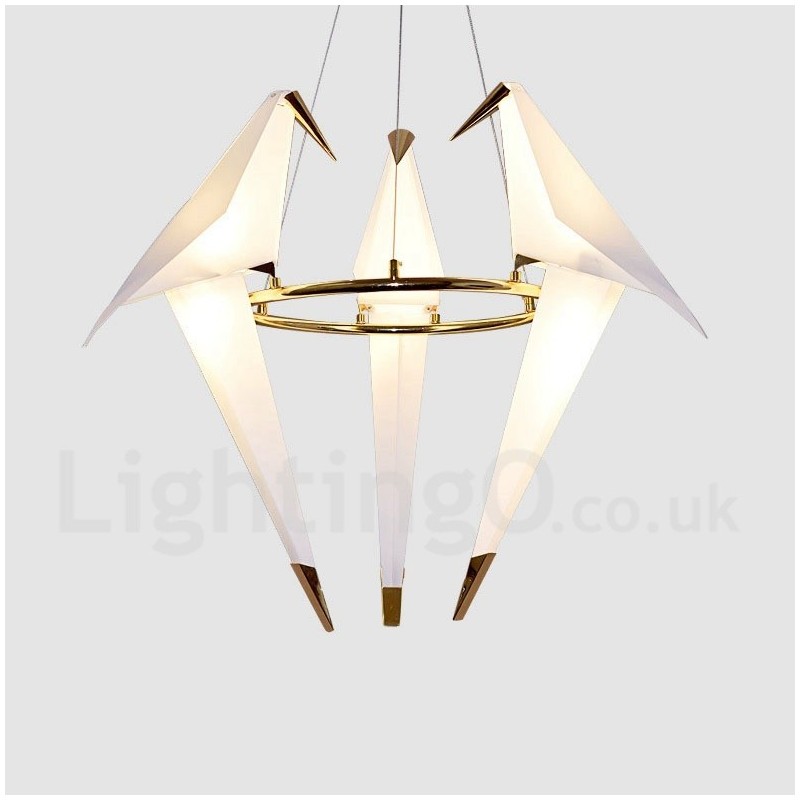 Lampada a sospensione Paper Crane a 3 luci