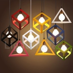 Lampada a sospensione contemporanea multicolore in metallo 1 luce