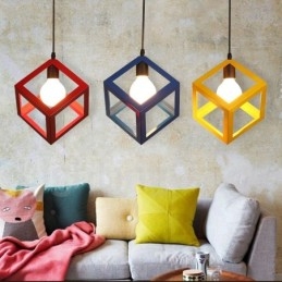 Lampada a sospensione contemporanea multicolore in metallo 1 luce