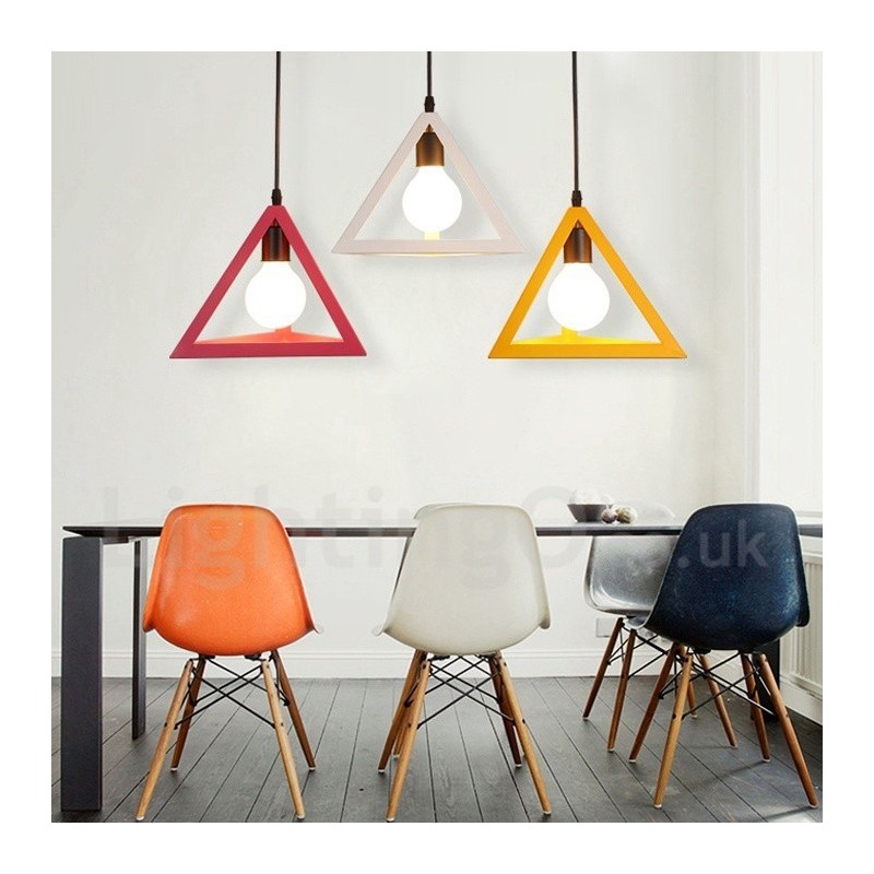 Lampada a sospensione contemporanea multicolore in metallo 1 luce