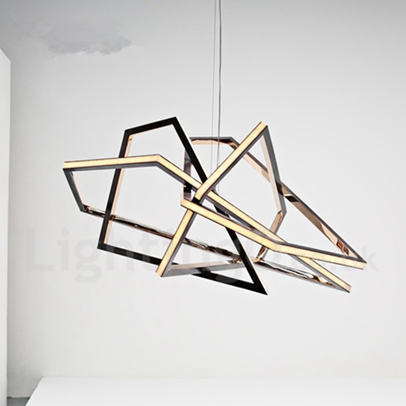 Lampada a sospensione moderna contemporanea in metallo, LED, cavo regolabile 20 cm, 80 cm