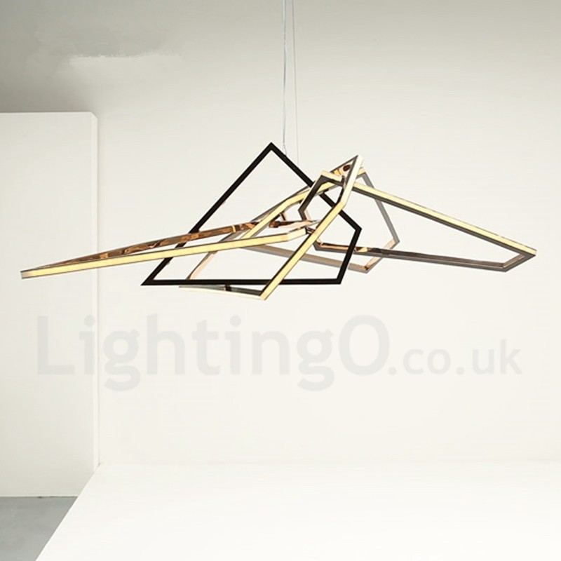 Lampada a sospensione moderna contemporanea in metallo, LED, cavo regolabile 20 cm, 80 cm