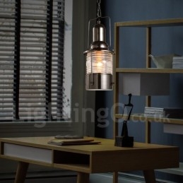 Lampada a sospensione vintage in rame stile lanterna con 1 luce