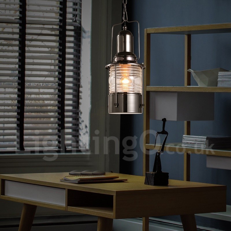 Lampada a sospensione vintage in rame stile lanterna con 1 luce
