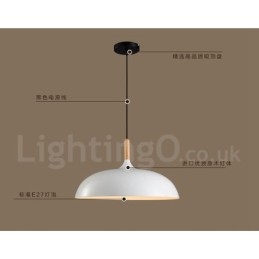 Lampada a sospensione moderna e contemporanea in metallo a 1 luce per camera da letto