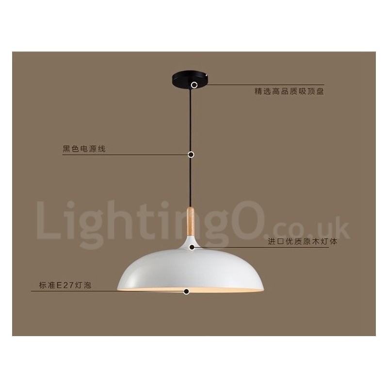 Lampada a sospensione moderna e contemporanea in metallo a 1 luce per camera da letto