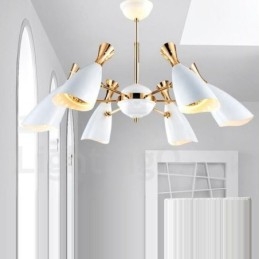 Lampadario moderno contemporaneo 6 luci in metallo