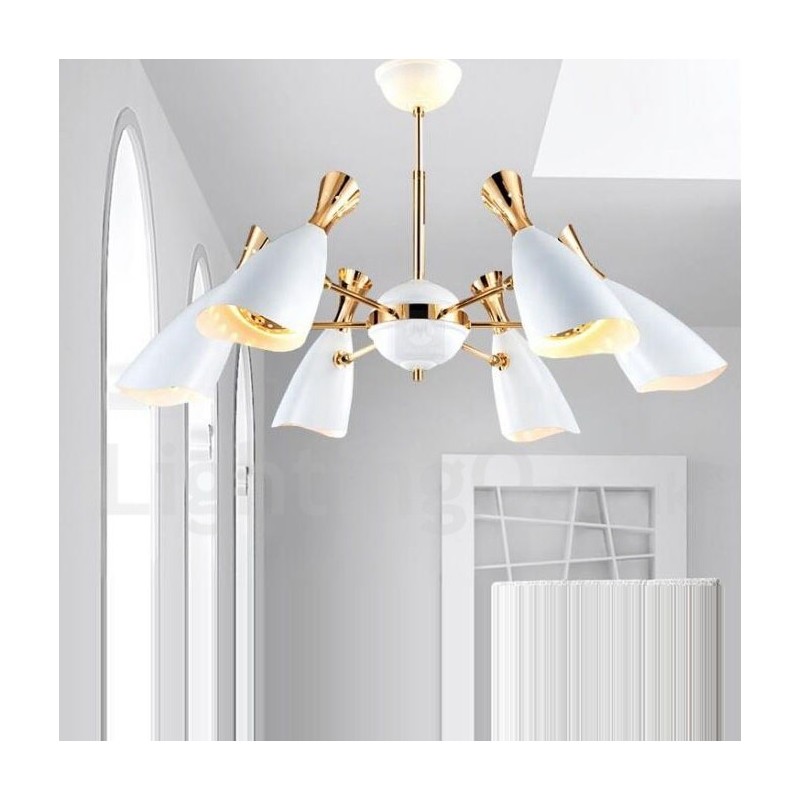 Lampadario moderno contemporaneo 6 luci in metallo