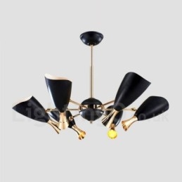 Lampadario moderno contemporaneo 6 luci in metallo