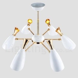 Lampadario moderno contemporaneo 6 luci in metallo