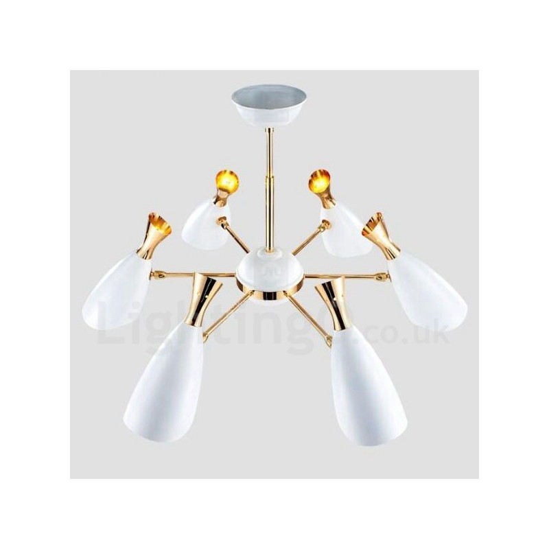 Lampadario moderno contemporaneo 6 luci in metallo