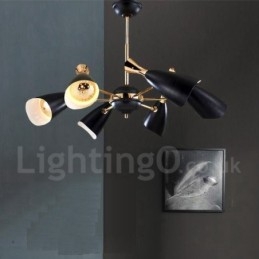 Lampadario moderno contemporaneo 6 luci in metallo