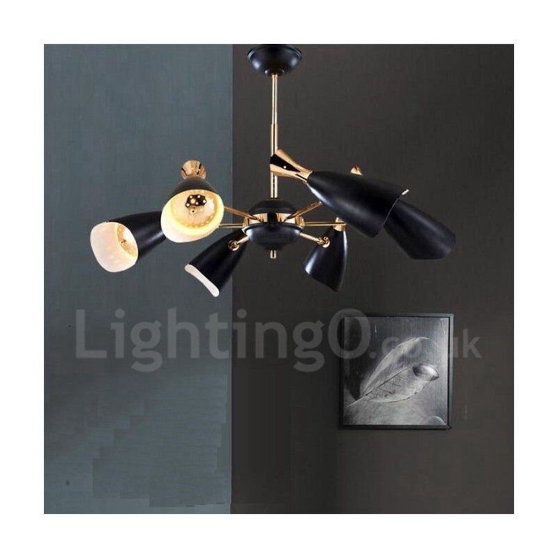Lampadario moderno contemporaneo 6 luci in metallo