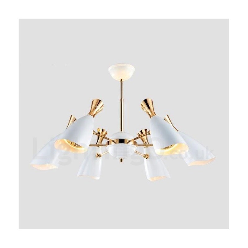 Lampadario moderno contemporaneo 6 luci in metallo