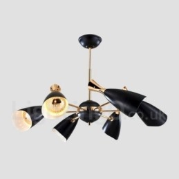 Lampadario moderno contemporaneo 6 luci in metallo