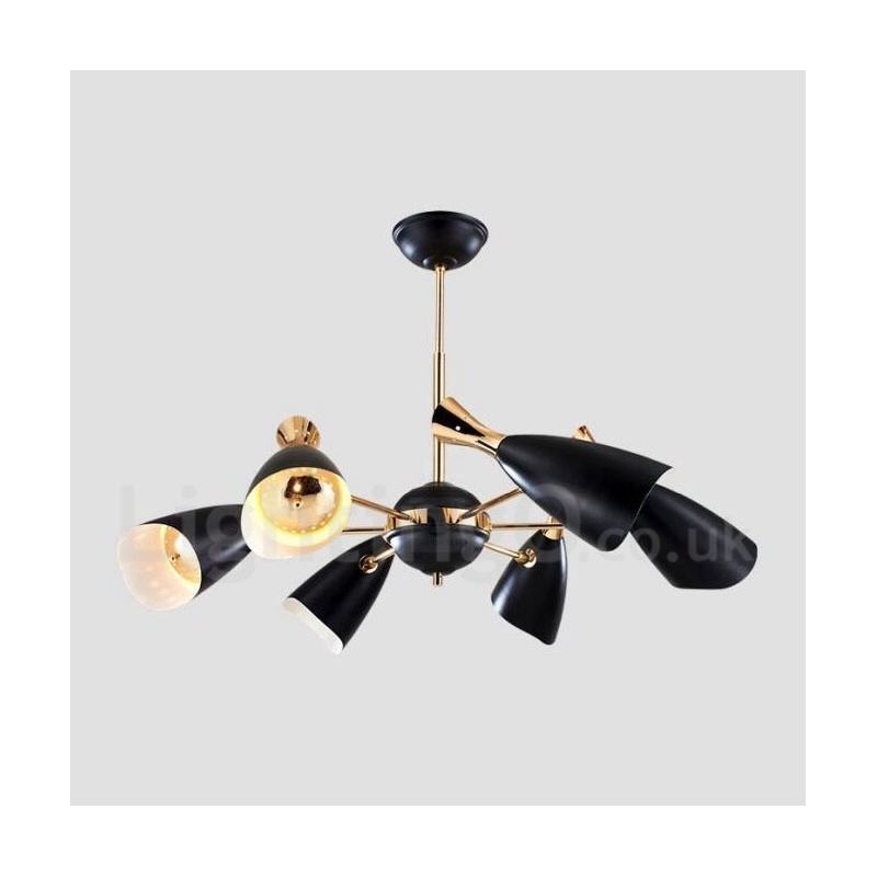 Lampadario moderno contemporaneo 6 luci in metallo