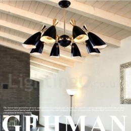 Lampadario moderno contemporaneo a 8 luci 90x50 cm