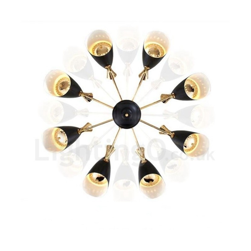 Lampadario moderno contemporaneo a 8 luci 90x50 cm