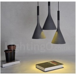 Lampada a sospensione vintage in cemento e resina 1 luce