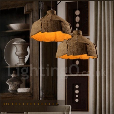 Lampada a sospensione vintage in cemento