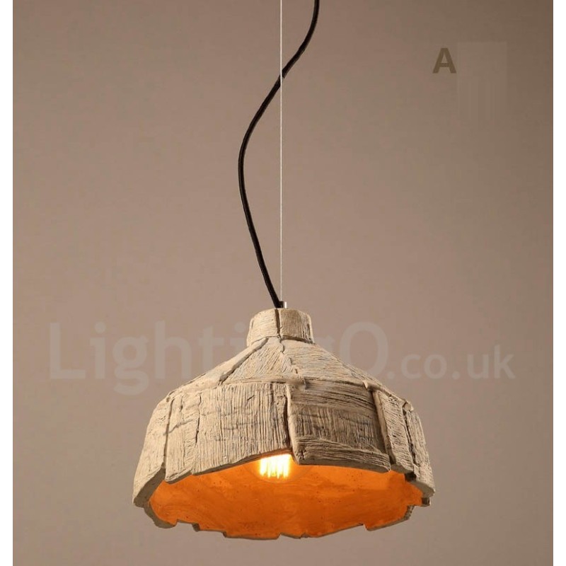 Lampada a sospensione vintage in cemento