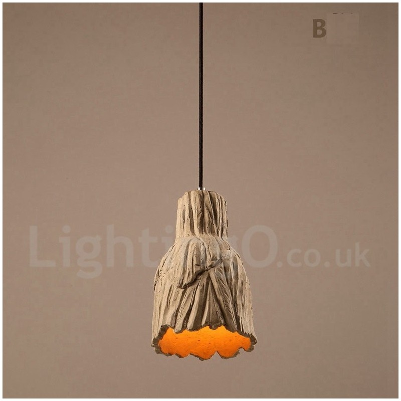 Lampada a sospensione vintage in cemento