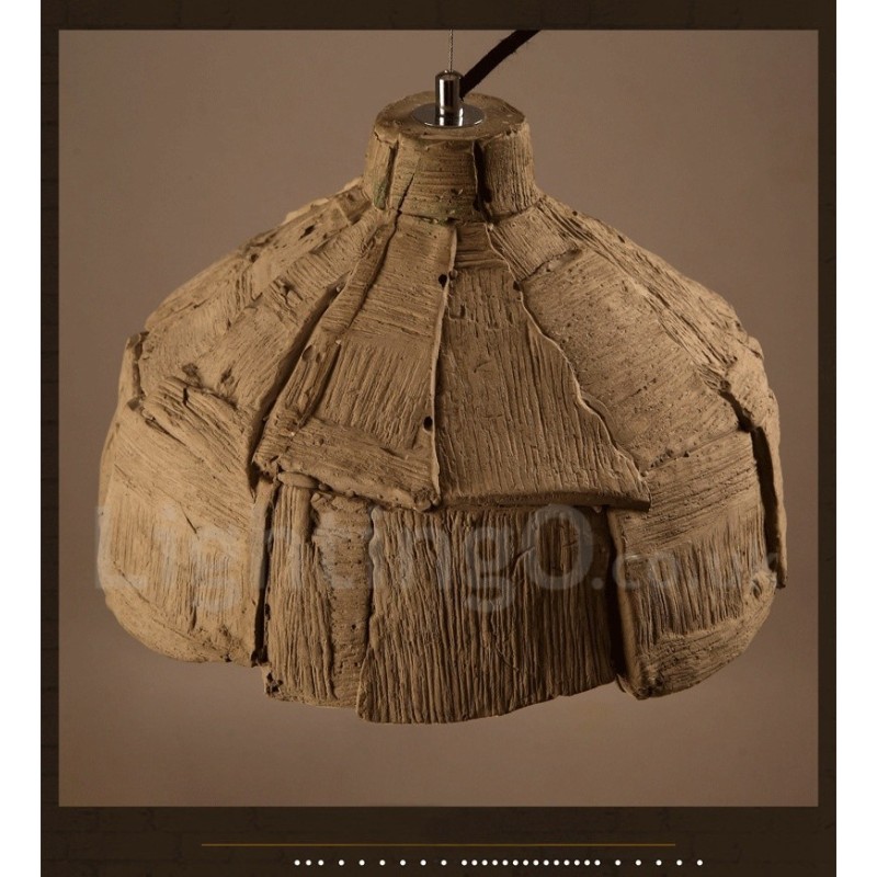 Lampada a sospensione vintage in cemento