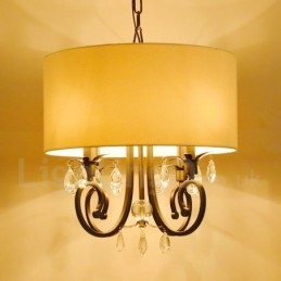 Lampada a sospensione rustica in metallo a tamburo, 3 lampadine, Ø 500 mm