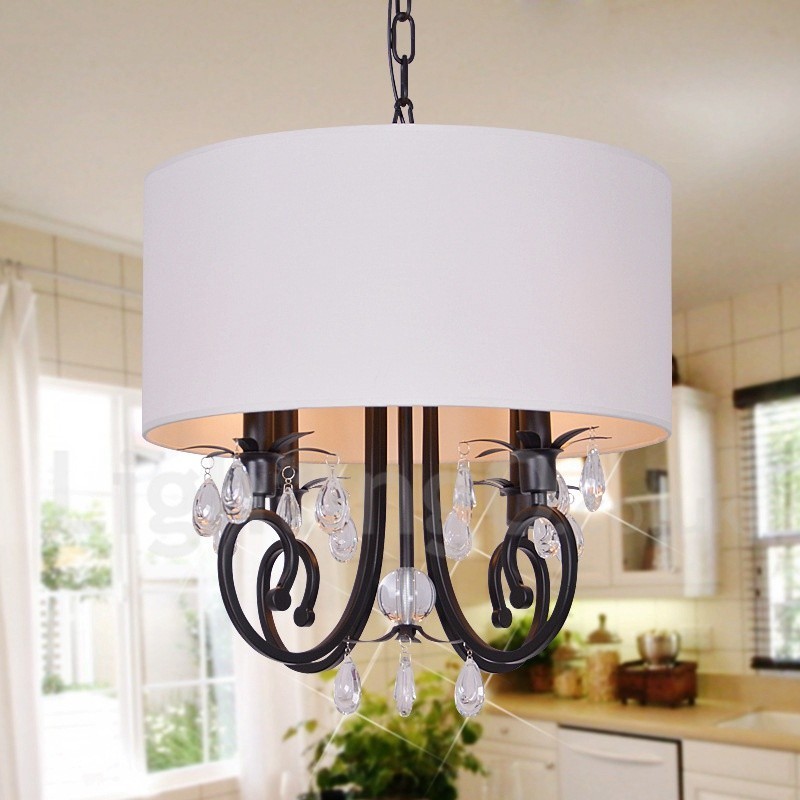 Lampada a sospensione rustica in metallo a tamburo, 3 lampadine, Ø 500 mm