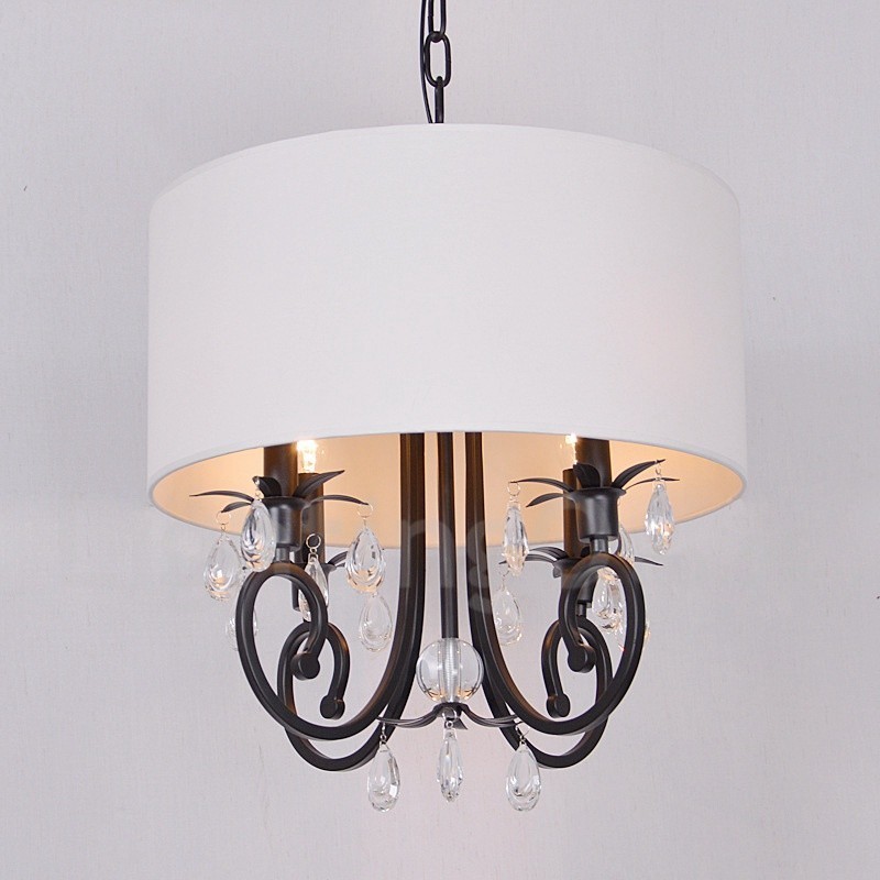 Lampada a sospensione rustica in metallo a tamburo, 3 lampadine, Ø 500 mm