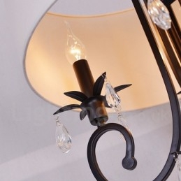 Lampada a sospensione rustica in metallo a tamburo, 3 lampadine, Ø 500 mm