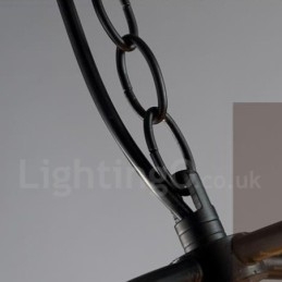 Lampada a sospensione vintage globo in metallo 6 luci