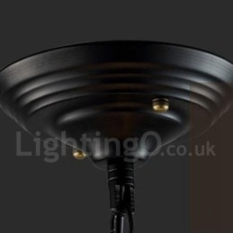 Lampada a sospensione vintage globo in metallo 6 luci
