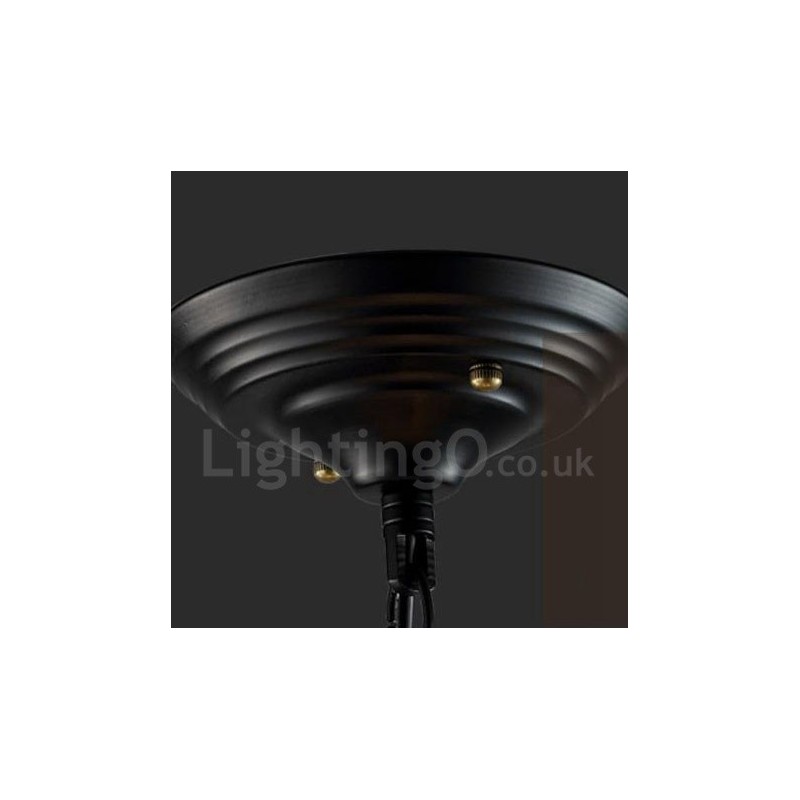 Lampada a sospensione vintage globo in metallo 6 luci