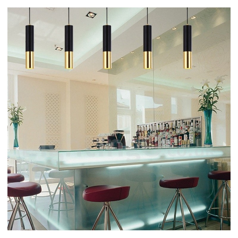 Lampada a sospensione contemporanea 1 luce LED metallo 40 x 9 cm