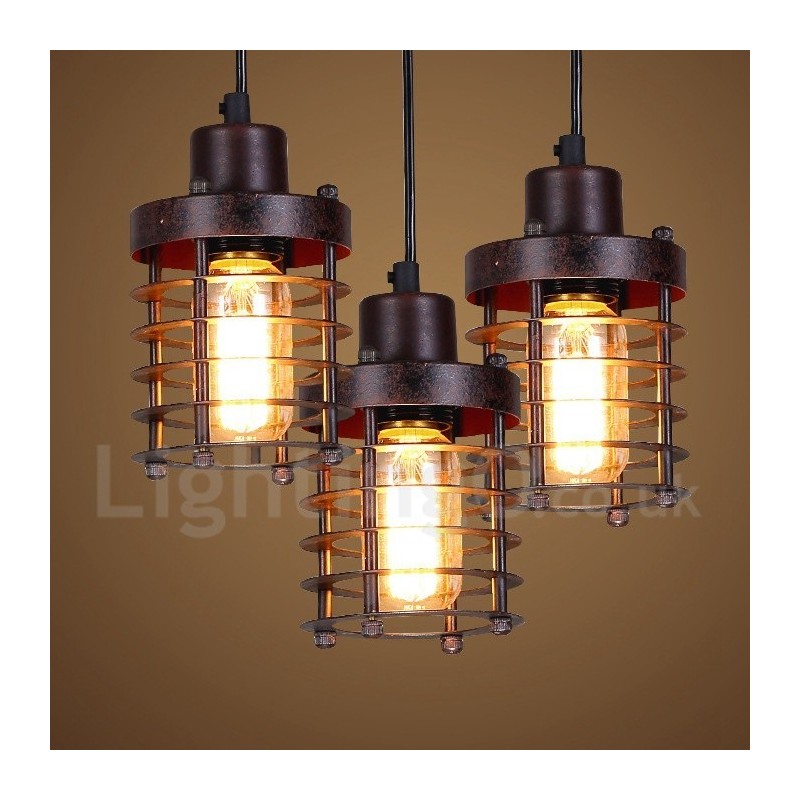 Lampada a sospensione vintage in rame a 1 luce