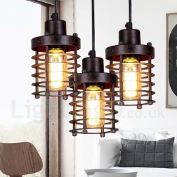 Lampada a sospensione vintage in rame a 1 luce