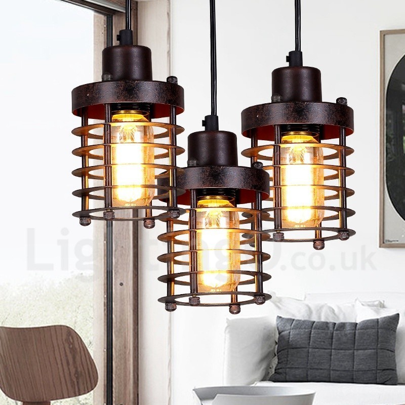 Lampada a sospensione vintage in rame a 1 luce
