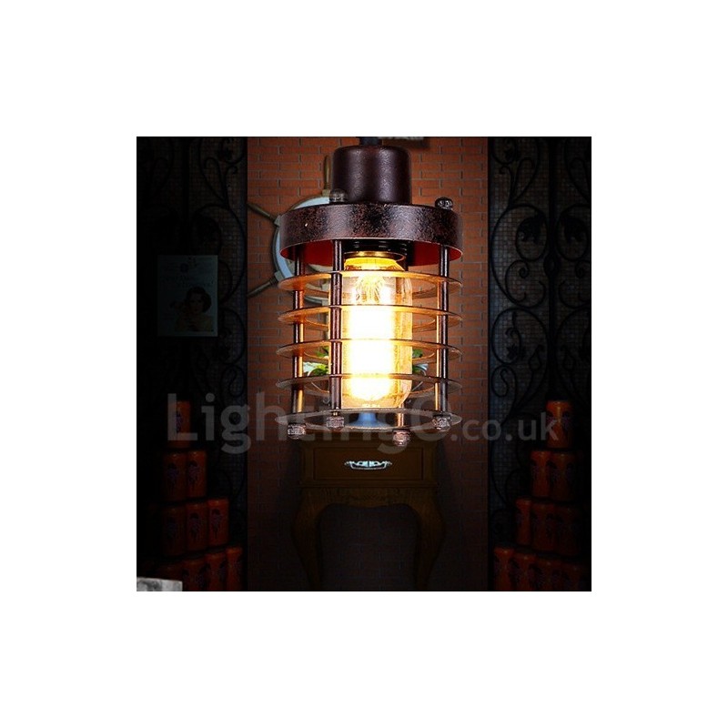 Lampada a sospensione vintage in rame a 1 luce